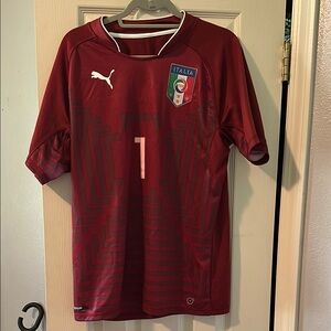 Puma Italy Maroon Soccer Jersey
